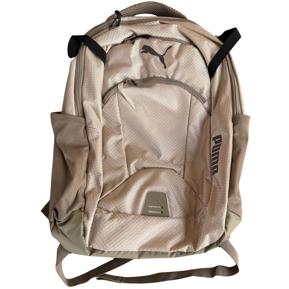 Puma Challenger 2 Backpack Multiple Pockets Adjustable Reflective Straps Tan - Picture 16 of 16